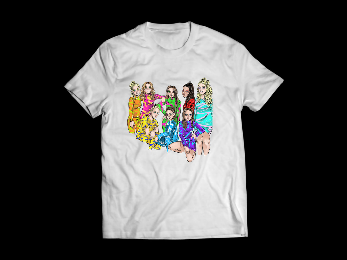 Reykjavíkurdætur T-shirt w/drawing